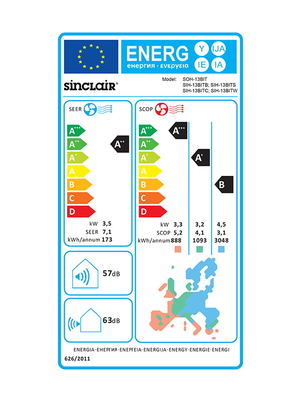 Õhksoojuspump Sinclair TERREL must 3,5/3,8 kW - kuni 50m2 alale - Image 2